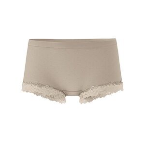Tan Lace Trim Seamless Hipster Panties